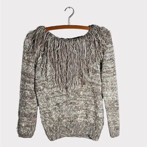 VTG Bonnie and Bill  Oatmeal Sweater Size S Boho Bohemian Lagenlook Neurtal